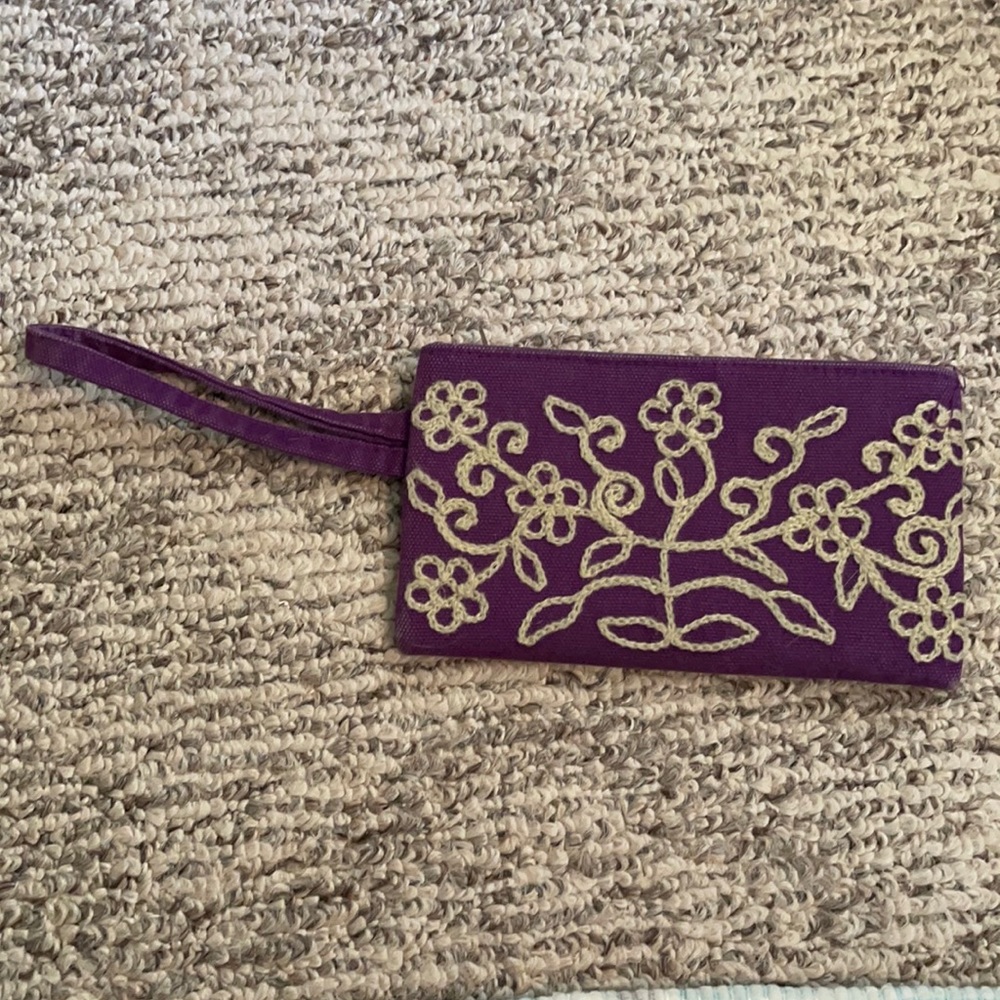 Purple wristlet from craft market